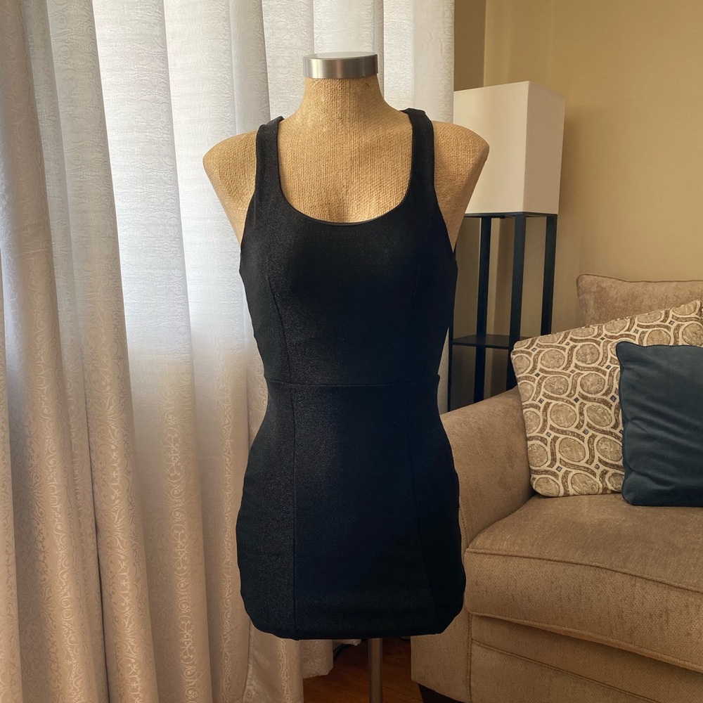 MESHKI SPARKLY BLACK DRESS